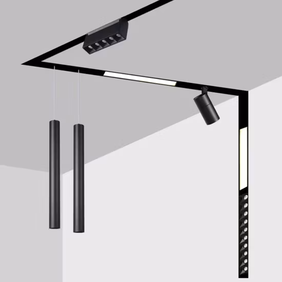 Foco LED de iluminación magnética DC48V, lámpara Mini de 16 mm, 16mm, 38mm, sistema de iluminación de carril de pista de barra de iluminación lineal magnética Embedec