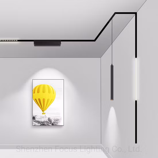 Nuevas luces de pista LED magnéticas de moda, carril ultrafino, luz de pista lineal magnética inteligente, iluminación de pista con imán regulable 48V