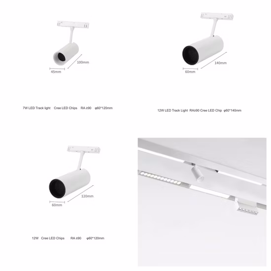 Luces de riel LED integradas Luz de riel magnética Sistema de riel ligero magnético de riel LED de 48 V